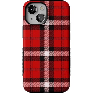 image:imageCasely iPhone 13 Mini Case  As if  Red Plaid  Bold Protective Design  MagSafe Compatible Design