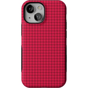 image:imageCasely iPhone 13 Mini Case  Best Dressed  Red Houndstooth  Compatible with MagSafe  Bold Protective Case Design