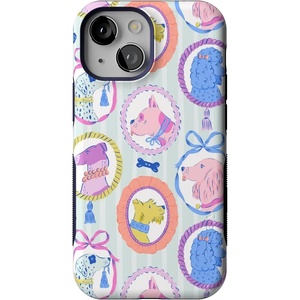 image:imageCasely iPhone 13 Mini Case  Clear Skies  Clear Shimmer  Compatible with MagSafe  Classic Ultra Slim DesignChateau Pups  French Dog