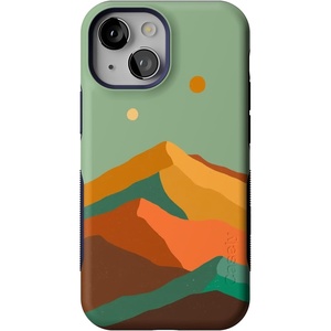 image:imageCasely iPhone 13 Mini Case  Clear Skies  Clear Shimmer  Compatible with MagSafe  Classic Ultra Slim DesignEndless Peaks  Colorblock Mountain
