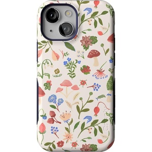 image:imageCasely iPhone 13 Mini Case  Clear Skies  Clear Shimmer  Compatible with MagSafe  Classic Ultra Slim DesignGarden Party  Mushroom Floral