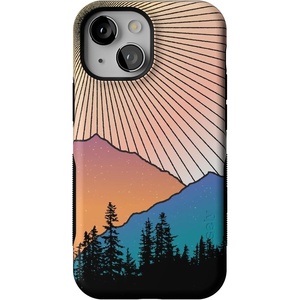 image:imageCasely iPhone 13 Mini Case  Clear Skies  Clear Shimmer  Compatible with MagSafe  Classic Ultra Slim DesignGolden Hour  Mountain Sunset