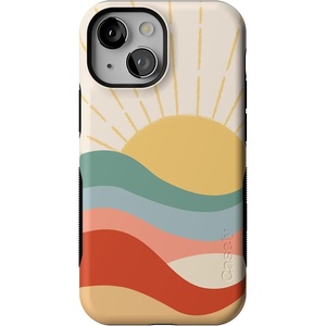 image:imageCasely iPhone 13 Mini Case  Clear Skies  Clear Shimmer  Compatible with MagSafe  Classic Ultra Slim DesignHere Comes the Sun  Colorblock Sunset