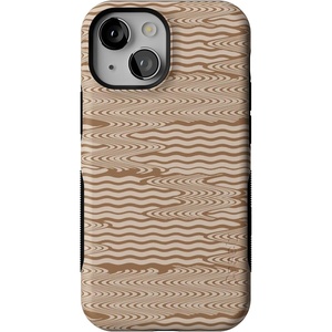 image:imageCasely iPhone 13 Mini Case  Clear Skies  Clear Shimmer  Compatible with MagSafe  Classic Ultra Slim DesignMocha Ripple  Brown Waves