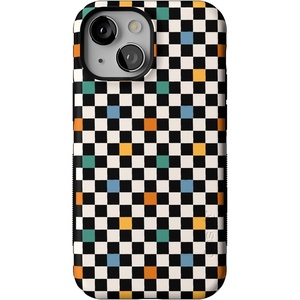 image:imageCasely iPhone 13 Mini Case  Clear Skies  Clear Shimmer  Compatible with MagSafe  Classic Ultra Slim DesignOld Skool  Retro Checkerboard