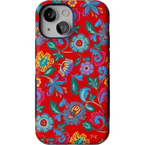 image:imageCasely iPhone 13 Mini Case  Clear Skies  Clear Shimmer  Compatible with MagSafe  Classic Ultra Slim DesignPainted Flowers  Frida Kahlo Floral
