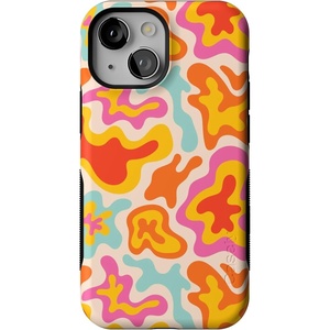 image:imageCasely iPhone 13 Mini Case  Clear Skies  Clear Shimmer  Compatible with MagSafe  Classic Ultra Slim DesignTropical Color Splash  Abstract Retro