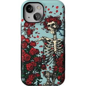 image:imageCasely iPhone 13 Mini Case  Forever Grateful  Grateful Dead Skeleton Floral  Compatible with MagSafe  Bold Protective Design