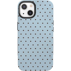 image:imageCasely iPhone 13 Mini Case  On the Dot  Blue amp Brown Polka Dot  Bold Protective Design  Compatible with MagSafe
