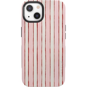 image:imageCasely iPhone 13 Mini Case  Pretty in Pastel  Blush Stripes  Bold Protective Design  MagSafe Compatible Design