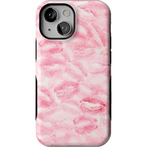 image:imageCasely iPhone 13 Mini Case  Sealed with a Kiss  Pink Lipstick  Bold Protective Design  Compatible with MagSafe