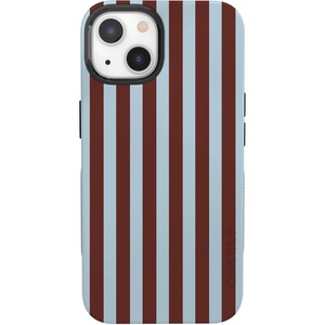 image:imageCasely iPhone 13 Mini Case  Sunday in Brooklyn  Chocolate Blue Stripes  Bold Protective Design  Compatible with MagSafe