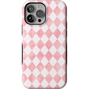 image:imageCasely iPhone 13 Pro Max Case  Queen of Diamonds  Pink Watercolor  Bold Protective Design  Compatible with MagSafe
