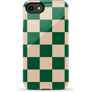 image:imageCasely iPhone SE 2020 amp 2022 Case  Fit Check  Green Checkerboard  Essential Slim DualLayer Protective Design