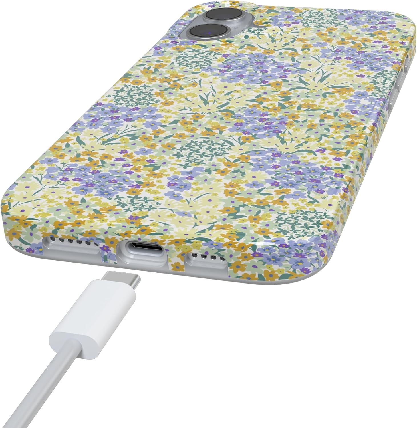 image:imageCasely iPhone 16 Plus Case  Blush Garden  Floral Doodle  Compatible with MagSafe  Classic Ultra Thin DesignDream Garden  Cottagecore