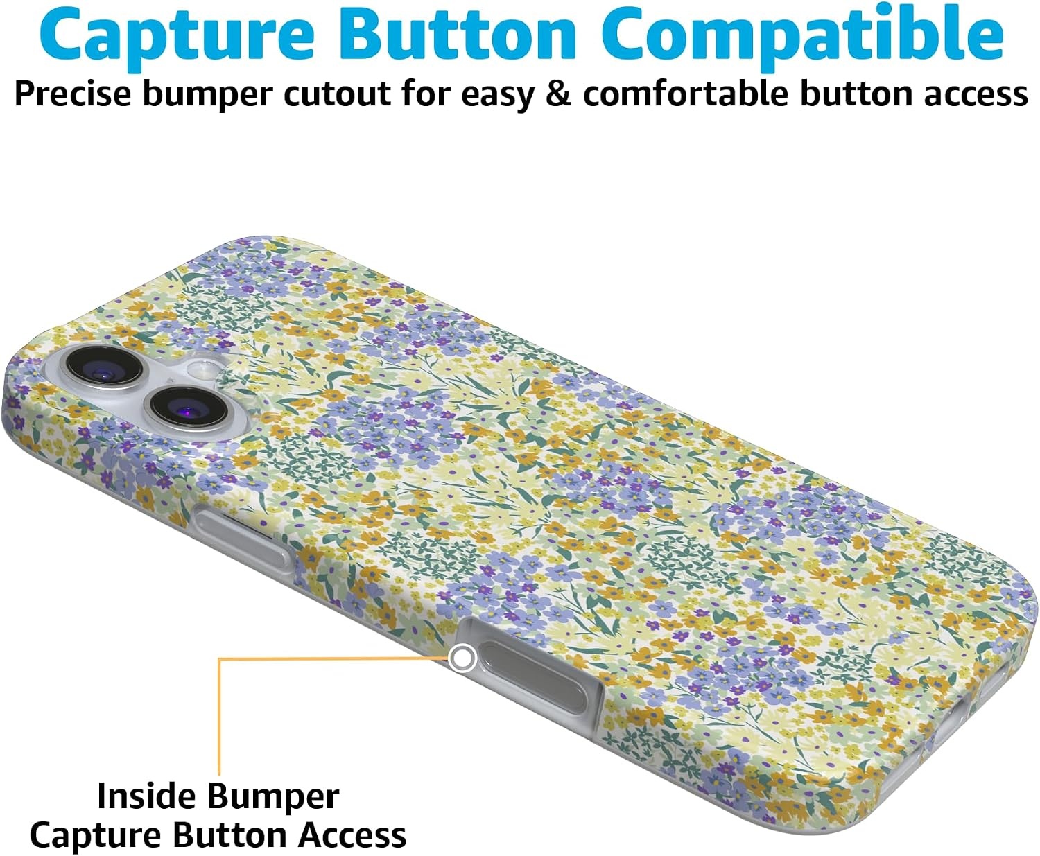 image:imageCasely iPhone 16 Plus Case  Blush Garden  Floral Doodle  Compatible with MagSafe  Classic Ultra Thin DesignDream Garden  Cottagecore