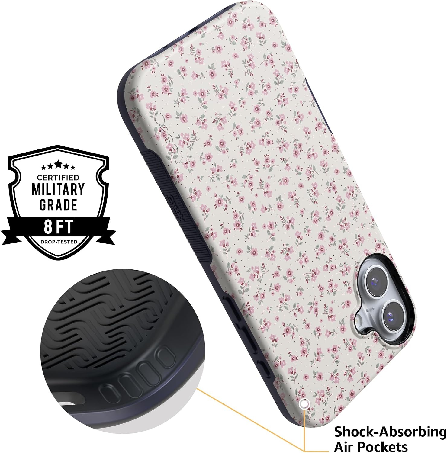 image:imageCasely iPhone 16 Plus Case  Cottage Charm  Cottagecore  Bold Protective Design  Compatible with MagSafe