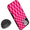 image:imageCasely iPhone 13 Pro Max Case  Vibe Check  Pink Checkerboard  Bold Protective Design  Compatible with MagSafe
