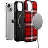 image:imageCasely iPhone 14 Case  As if  Red Plaid  Compatible with MagSafe  Bold Protective Design