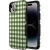 image:imageCasely iPhone 14 Case  Checked Twice  Green Plaid  Bold Protective Design  MagSafe Compatible Design