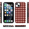 image:imageCasely iPhone 14 Case  Checked Twice  Red Plaid  Bold Protective Design  MagSafe Compatible Design