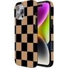 image:imageCasely iPhone 14 Case  Falling for You  Plum Floral  Compatible with MagSafe  Classic Ultra Slim DesignFit Check  Black  Brown Checkerboard