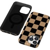 image:imageCasely iPhone 14 Case  Falling for You  Plum Floral  Compatible with MagSafe  Classic Ultra Slim DesignFit Check  Black  Brown Checkerboard