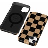 image:imageCasely iPhone 14 Case  Falling for You  Plum Floral  Compatible with MagSafe  Classic Ultra Slim DesignFit Check  Black  Brown Checkerboard