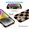 image:imageCasely iPhone 14 Case  Falling for You  Plum Floral  Compatible with MagSafe  Classic Ultra Slim DesignFit Check  Black  Brown Checkerboard