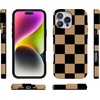image:imageCasely iPhone 14 Case  Falling for You  Plum Floral  Compatible with MagSafe  Classic Ultra Slim DesignFit Check  Black  Brown Checkerboard