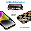 image:imageCasely iPhone 14 Case  Falling for You  Plum Floral  Compatible with MagSafe  Classic Ultra Slim DesignFit Check  Black  Brown Checkerboard