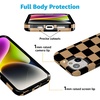 image:imageCasely iPhone 14 Case  Falling for You  Plum Floral  Compatible with MagSafe  Classic Ultra Slim DesignFit Check  Black  Brown Checkerboard