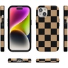 image:imageCasely iPhone 14 Case  Falling for You  Plum Floral  Compatible with MagSafe  Classic Ultra Slim DesignFit Check  Black  Brown Checkerboard