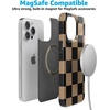 image:imageCasely iPhone 14 Case  Falling for You  Plum Floral  Compatible with MagSafe  Classic Ultra Slim DesignFit Check  Black  Brown Checkerboard