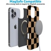 image:imageCasely iPhone 14 Case  Falling for You  Plum Floral  Compatible with MagSafe  Classic Ultra Slim DesignFit Check  Black  Brown Checkerboard