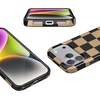 image:imageCasely iPhone 14 Case  Falling for You  Plum Floral  Compatible with MagSafe  Classic Ultra Slim DesignFit Check  Black  Brown Checkerboard