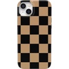 image:imageCasely iPhone 14 Case  Falling for You  Plum Floral  Compatible with MagSafe  Classic Ultra Slim DesignFit Check  Black  Brown Checkerboard