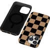 image:imageCasely iPhone 14 Case  Falling for You  Plum Floral  Compatible with MagSafe  Classic Ultra Slim DesignFit Check  Black  Brown Checkerboard