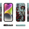 image:imageCasely iPhone 14 Case  Falling for You  Plum Floral  Compatible with MagSafe  Classic Ultra Slim DesignForever Grateful  Grateful Dead Skeleton Floral