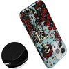 image:imageCasely iPhone 14 Case  Falling for You  Plum Floral  Compatible with MagSafe  Classic Ultra Slim DesignForever Grateful  Grateful Dead Skeleton Floral