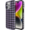 image:imageCasely iPhone 14 Case  Falling for You  Plum Floral  Compatible with MagSafe  Classic Ultra Slim DesignHarlequin Midnight Diamond  Black and Purple