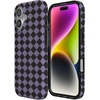 image:imageCasely iPhone 14 Case  Falling for You  Plum Floral  Compatible with MagSafe  Classic Ultra Slim DesignHarlequin Midnight Diamond  Black and Purple