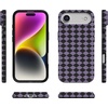 image:imageCasely iPhone 14 Case  Falling for You  Plum Floral  Compatible with MagSafe  Classic Ultra Slim DesignHarlequin Midnight Diamond  Black and Purple
