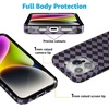 image:imageCasely iPhone 14 Case  Falling for You  Plum Floral  Compatible with MagSafe  Classic Ultra Slim DesignHarlequin Midnight Diamond  Black and Purple