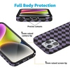 image:imageCasely iPhone 14 Case  Falling for You  Plum Floral  Compatible with MagSafe  Classic Ultra Slim DesignHarlequin Midnight Diamond  Black and Purple