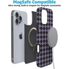 image:imageCasely iPhone 14 Case  Falling for You  Plum Floral  Compatible with MagSafe  Classic Ultra Slim DesignHarlequin Midnight Diamond  Black and Purple