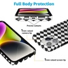 image:imageCasely iPhone 14 Case  Falling for You  Plum Floral  Compatible with MagSafe  Classic Ultra Slim DesignHarlequin Salem Diamond  Black and White