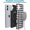 image:imageCasely iPhone 14 Case  Falling for You  Plum Floral  Compatible with MagSafe  Classic Ultra Slim DesignHarlequin Salem Diamond  Black and White
