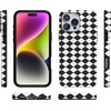 image:imageCasely iPhone 14 Case  Falling for You  Plum Floral  Compatible with MagSafe  Classic Ultra Slim DesignHarlequin Salem Diamond  Black and White