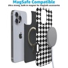 image:imageCasely iPhone 14 Case  Falling for You  Plum Floral  Compatible with MagSafe  Classic Ultra Slim DesignHarlequin Salem Diamond  Black and White